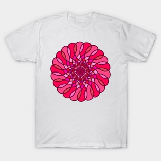 Curvy Pink Stained Glass T-Shirt